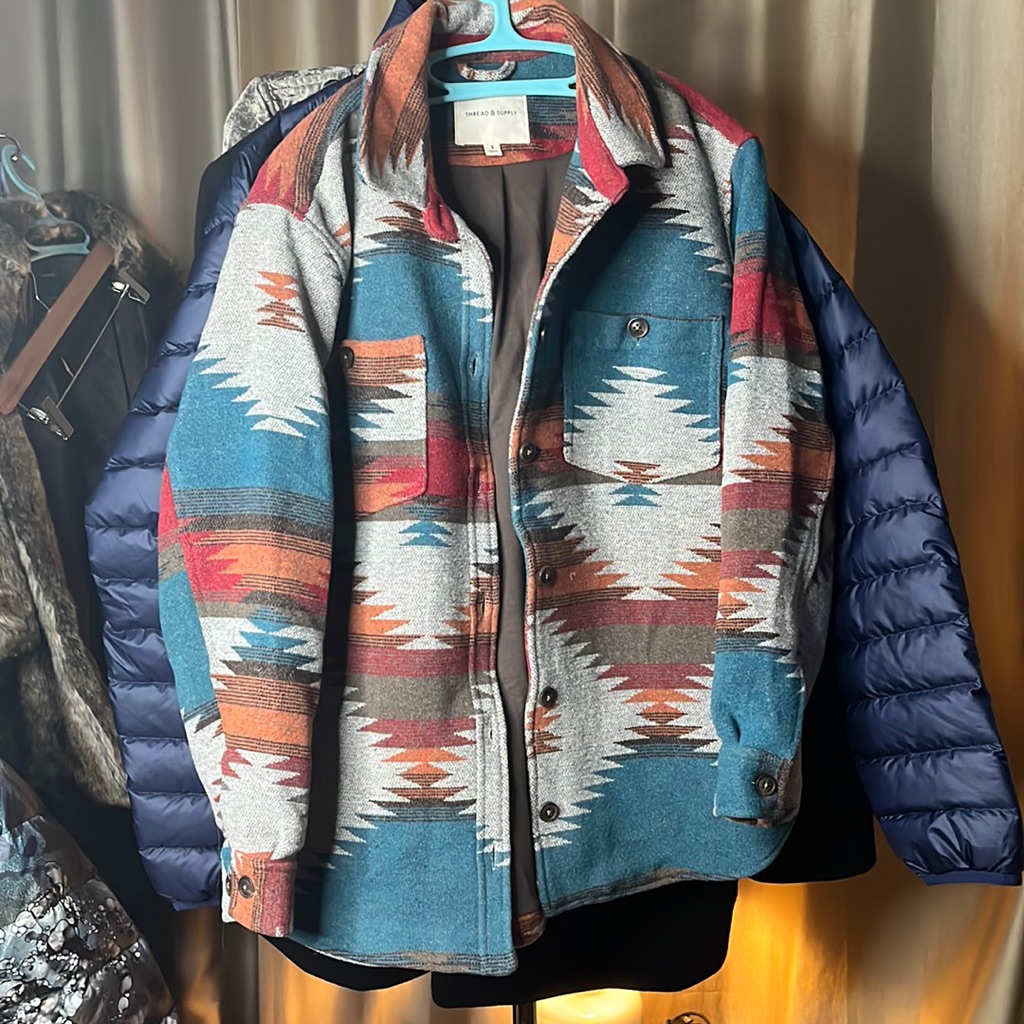 Thread & Supply Astec Woven T Shirt Lined Blanket Coat